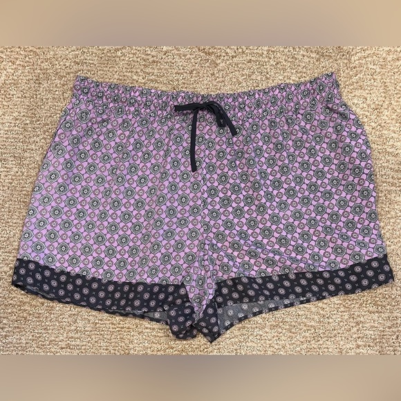 Simply Vera Vera Wang Pants - Simply Vera VeraWang - Womens Shorts - Pink/Grey/Black - Size XL